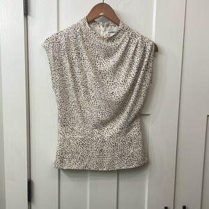 Express White Polka Dot Top